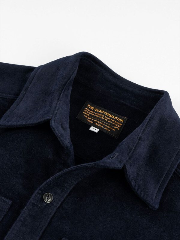 The Quartermaster - Moleskin Overshirt Blue