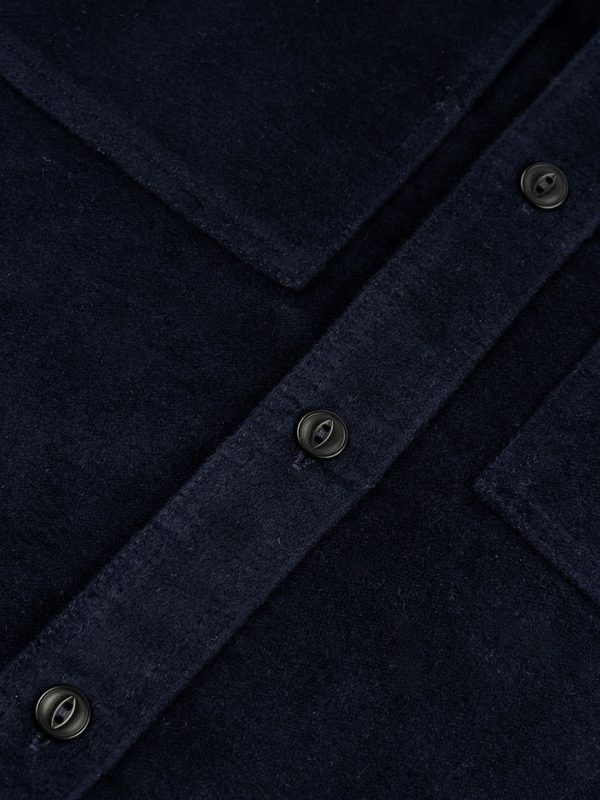 The Quartermaster - Moleskin Overshirt Blue