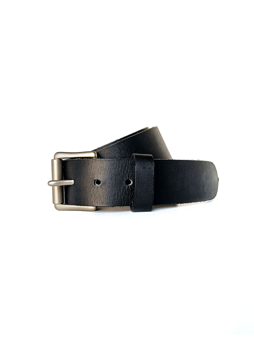 The Vicino Black Leather Belt 38