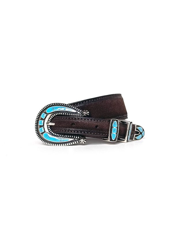 Alberto Luti Suede Belt Moro