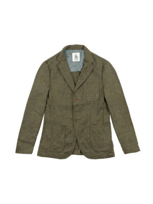 Captain Santors - Napoli Jacket Herringbone Green