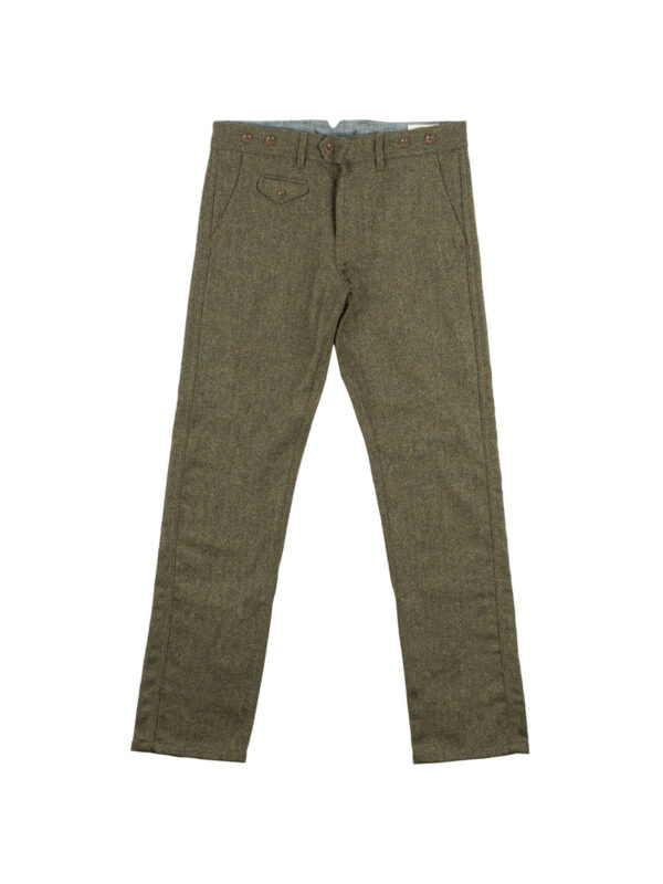 Captain Santors - Chino Trousers Herringbone Green