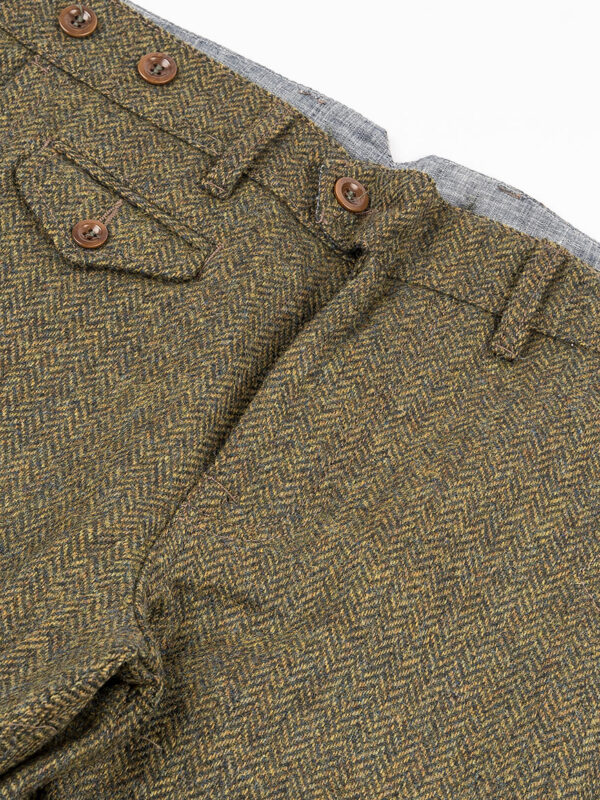 Captain Santors - Chino Trousers Herringbone Green