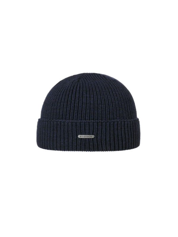 Stetson Merino Wool Beanie Navy
