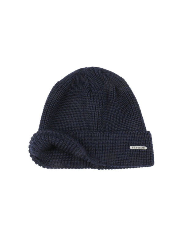 Stetson Merino Wool Beanie Navy