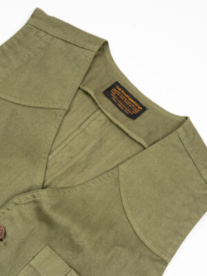 The Quartermaster - Fisherman Vest HBT Olive